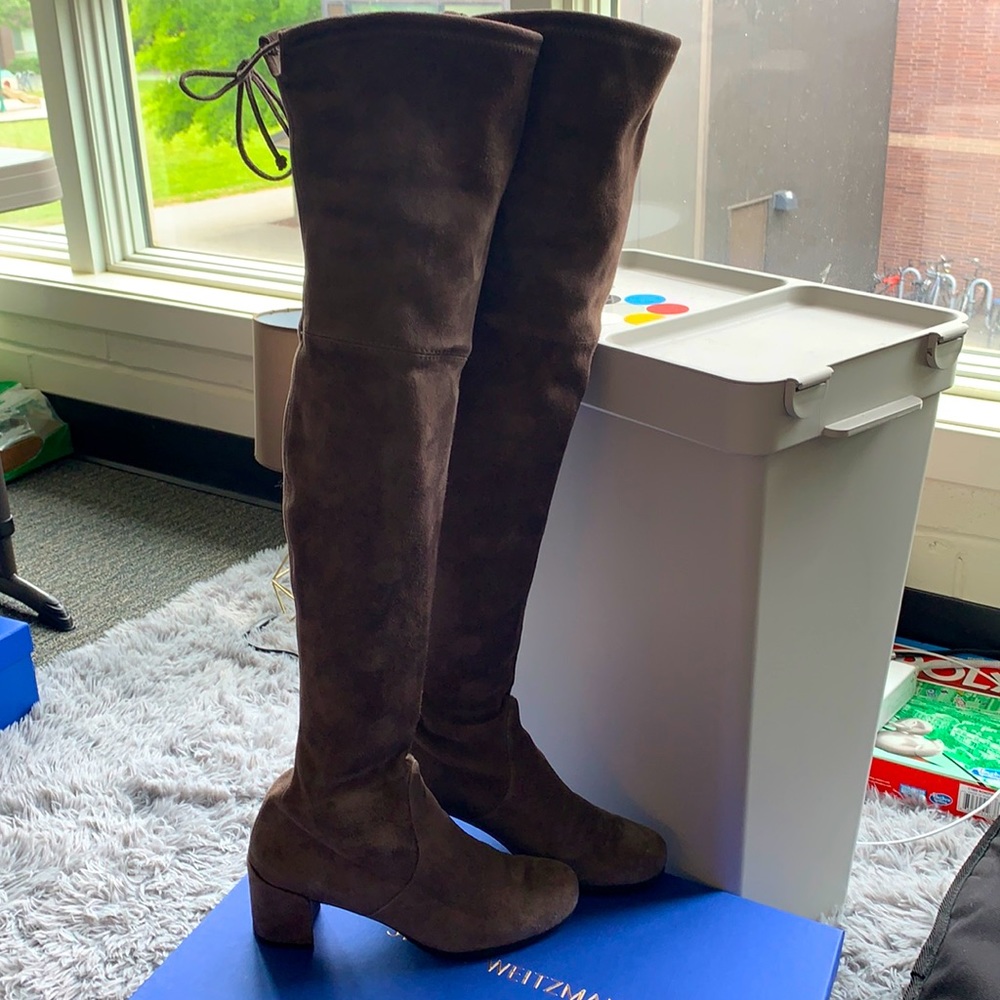 Stuart Weitzman Hinterland suede over knee boots